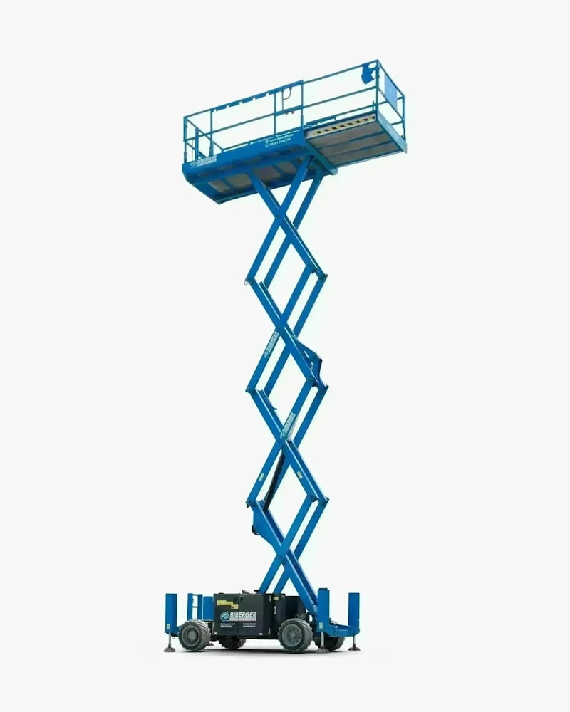 Аренда дизельного ножничного подъемника Genie GS2669RT (высота подъёма 9.9 метров)