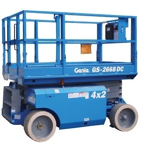 Аренда ножничного электрического подъёмника Genie GS-2668 DC (высота подъёма до 10 метров)  