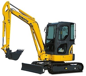 Аренда (прокат) гусеничного мини-экскаватора KOMATSU PC35MR-3  