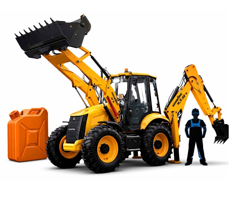 Экскаватор-погрузчик Lonking 84C  (с топливом и оператором) от 110,50 р/час